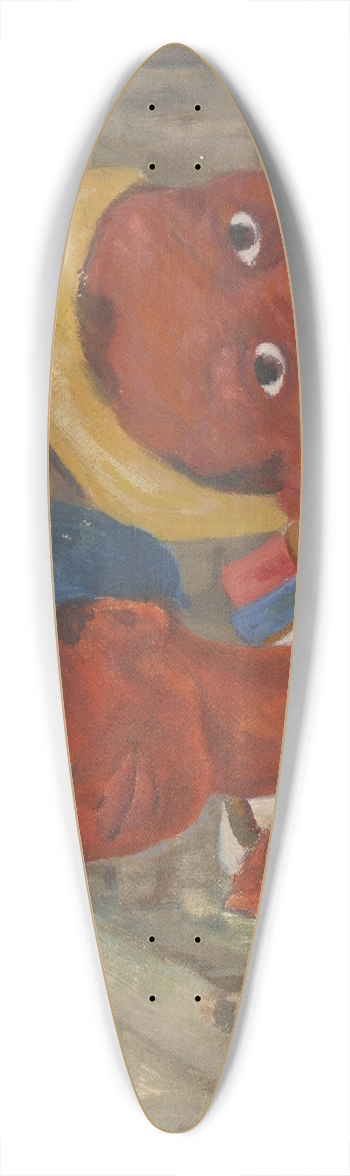 G Kahn - Two Boys 39.3 inch art pintail longboard deck