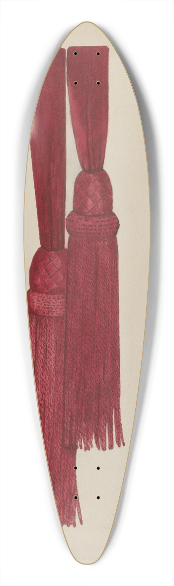 Gladys C. Parker - Civil War Sash 39.3 inch art pintail longboard deck