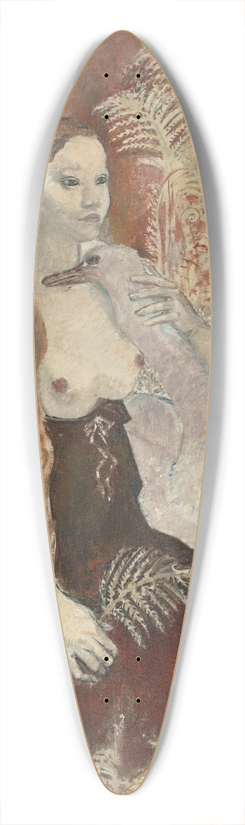 Glyn Warren Philpot - Leda and the Swan 39.3 inch art pintail longboard deck