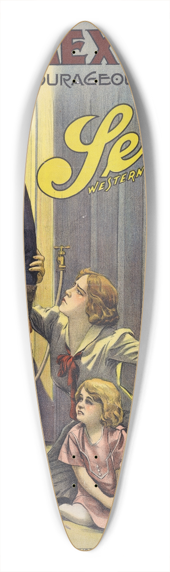 Goes Litho. Co. - The Mexican a courageous revenge. 39.3 inch art pintail longboard deck