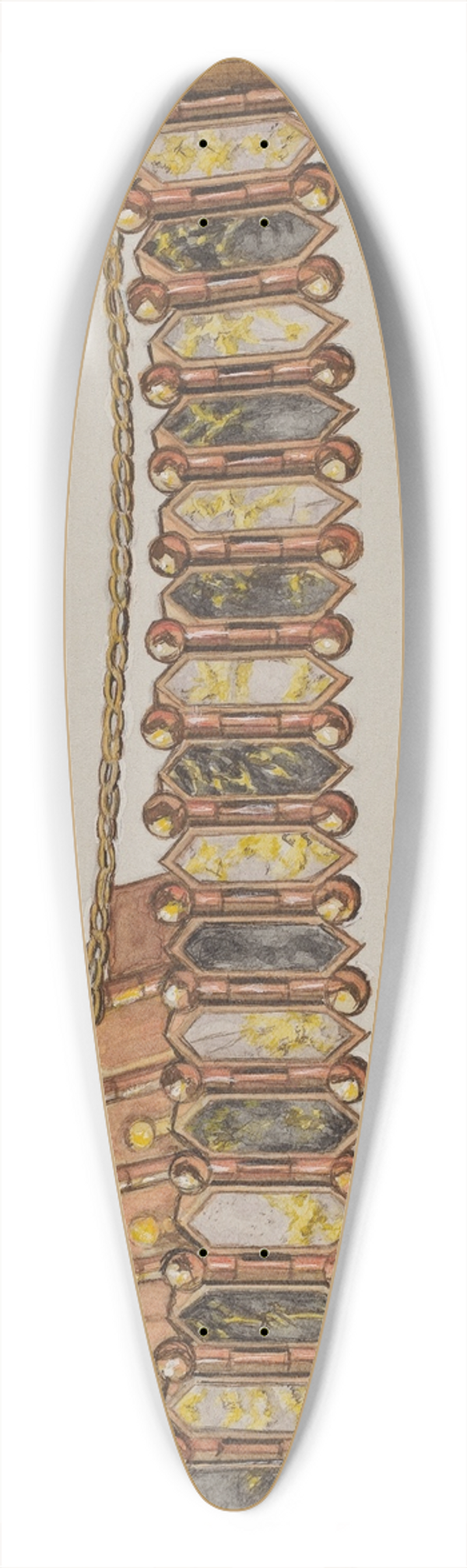 Gordena Jackson - Bracelet 39.3 inch art pintail longboard deck