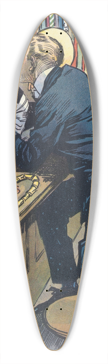 Gordon Grant - Shoplifting 39.3 inch art pintail longboard deck
