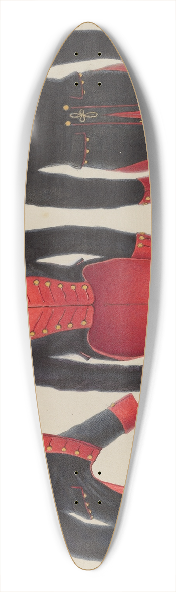 Gordon Saltar - Delaware Militia Coat 39.3 inch art pintail longboard deck