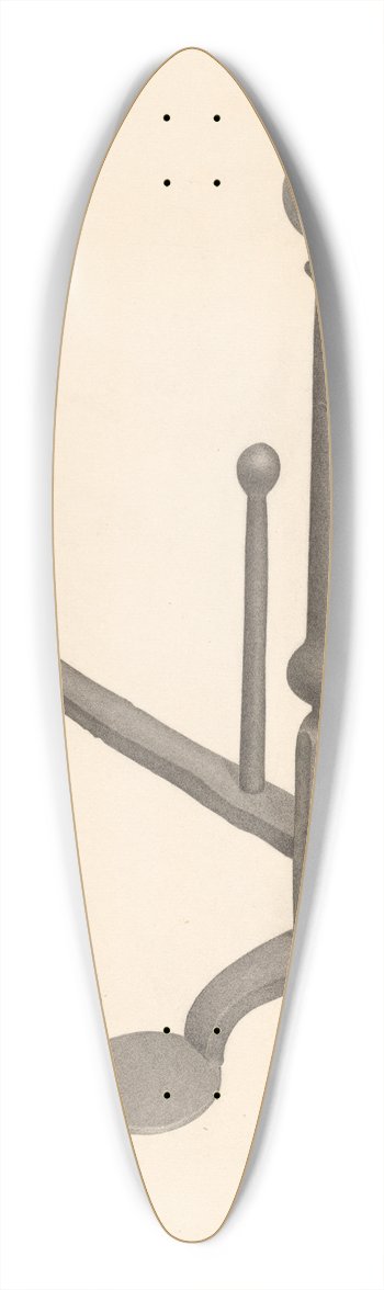 Gordon Sanborn - Andiron (one of pair) 39.3 inch art pintail longboard deck