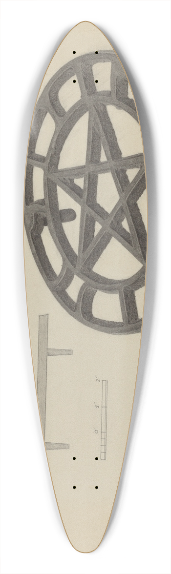 Gordon Sanborn - Pa. German Flat-iron Holder 39.3 inch art pintail longboard deck