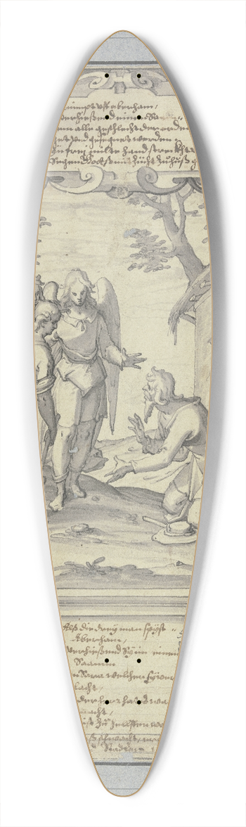 Gottfried Stadler - Abraham empfngt die drei Engel 39.3 inch art pintail longboard deck
