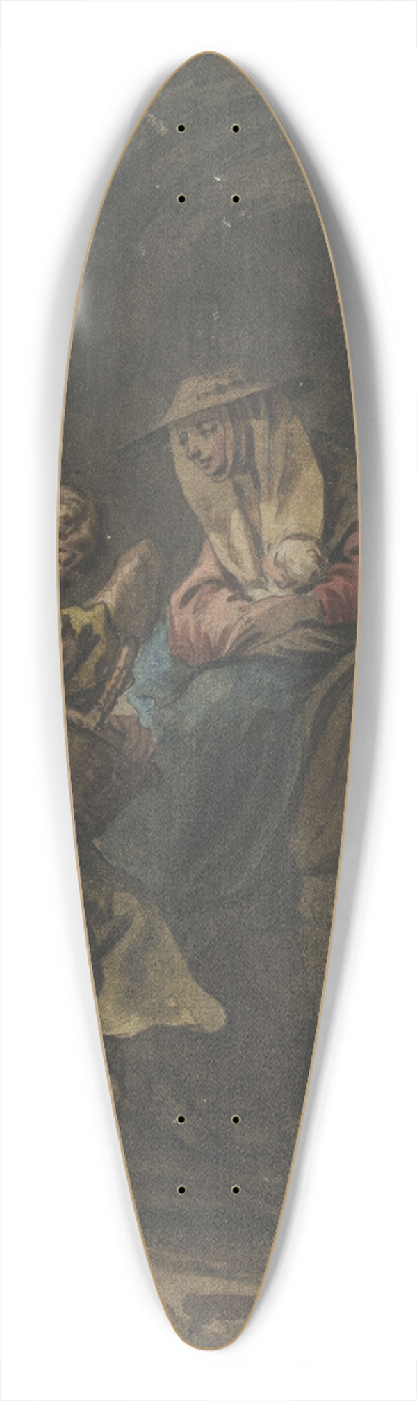 Gottlieb Welt - Die Flucht nach gypten, mit einem Engel als Fackeltrger 39.3 inch art pintail longboard deck