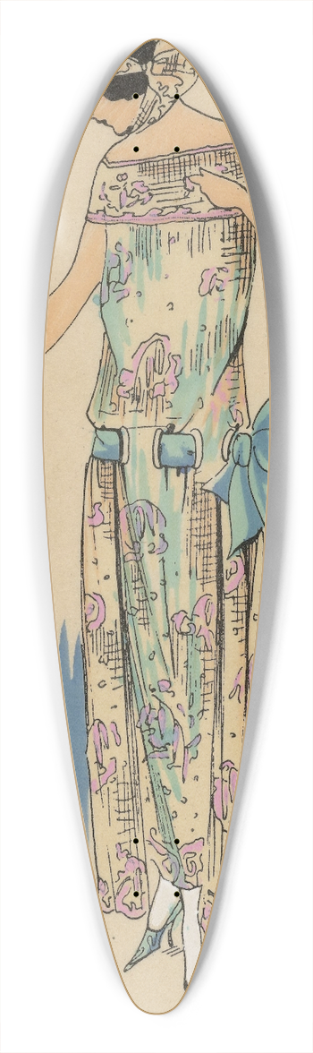 G-P. Joumard - Dentelle de RACINE 39.3 inch art pintail longboard deck