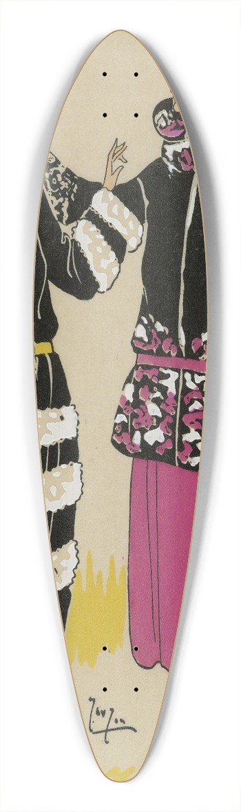 G-P. Joumard - Tissus de RODIER 39.3 inch art pintail longboard deck