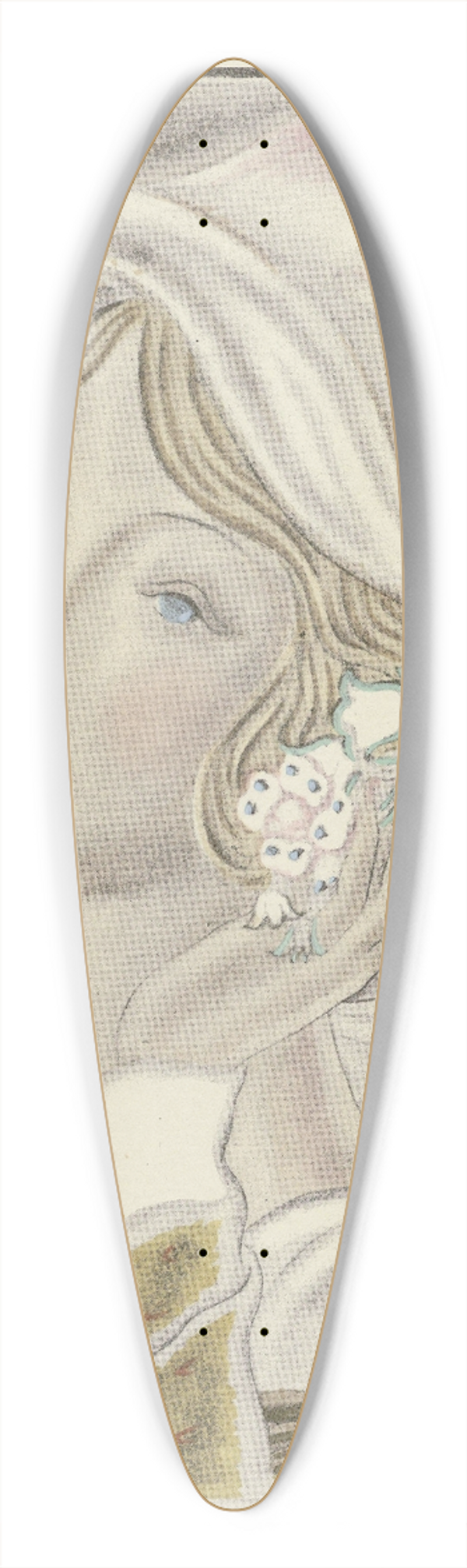 Grangier - Mars 39.3 inch art pintail longboard deck