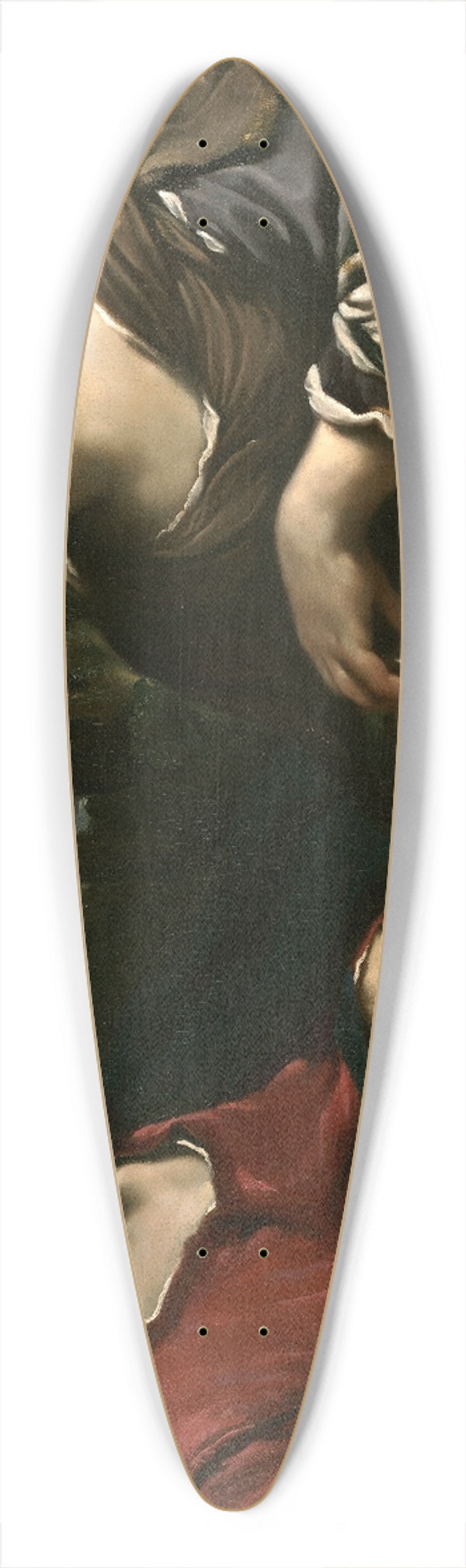Guercino - Christ And The Woman Of Samaria 39.3 inch art pintail longboard deck