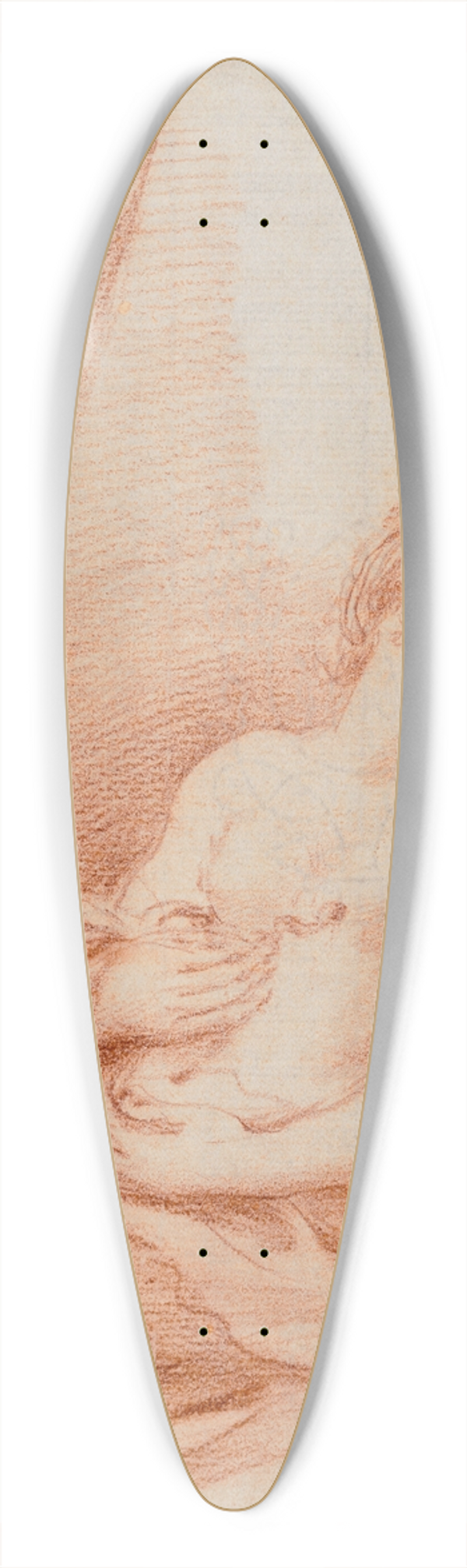 Guercino - Cleopatra bitten by the asp 39.3 inch art pintail longboard deck