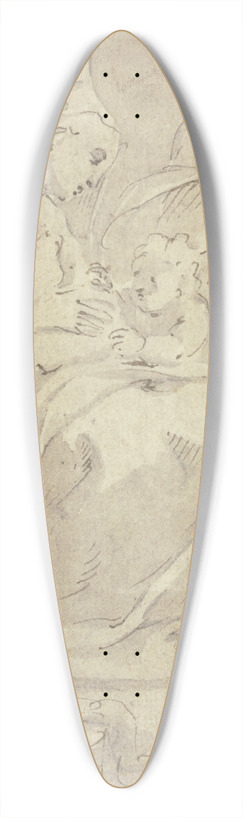 Guido Reni - Holy family 39.3 inch art pintail longboard deck