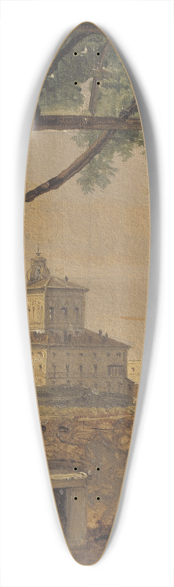 Gustaf Sderberg - View to the Quirinal from the Villa Malta, Rome 39.3 inch art pintail longboard deck