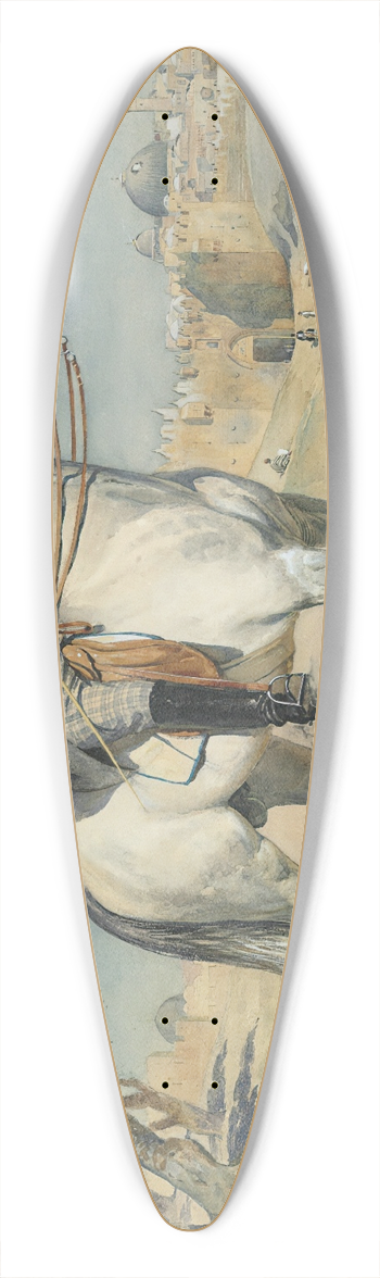 Gustav Bauernfeind - A Horseman By A Jerusalem Gate 39.3 inch art pintail longboard deck