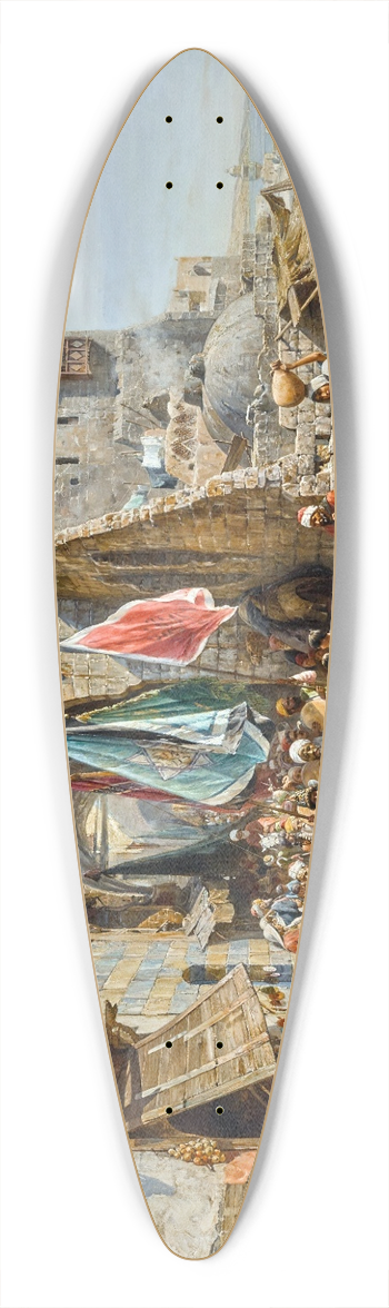 Gustav Bauernfeind - Procession In Jaffa 39.3 inch art pintail longboard deck