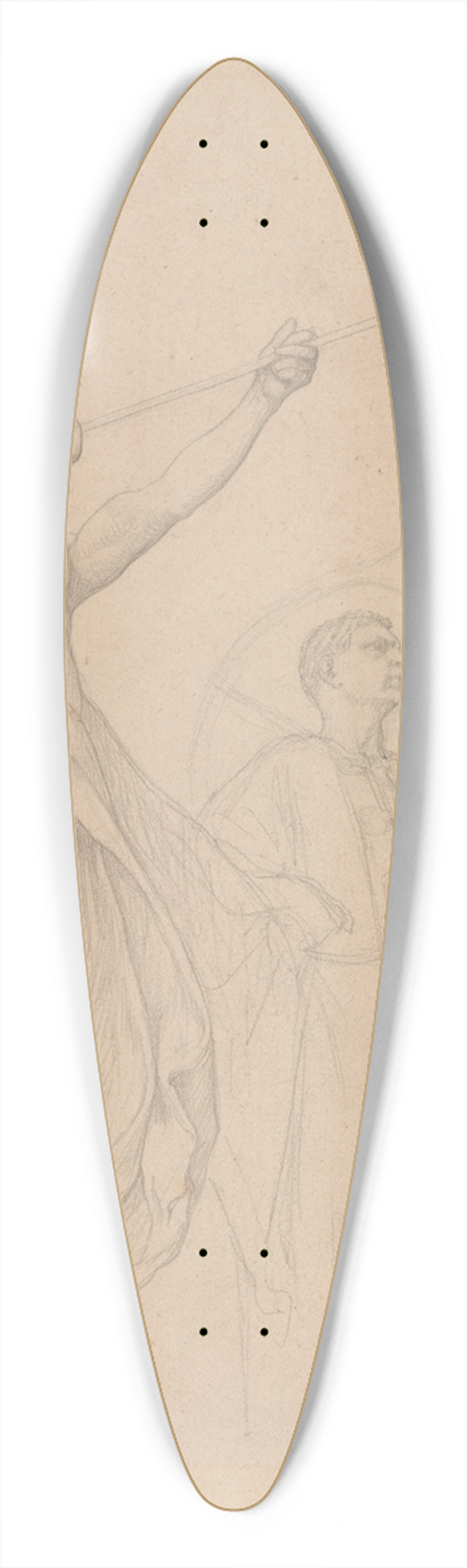 Gustave Boulanger - Two Musicians 39.3 inch art pintail longboard deck