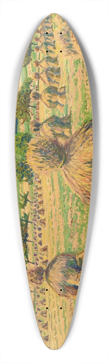 Gustave Cariot - Les meules de foin 39.3 inch art pintail longboard deck