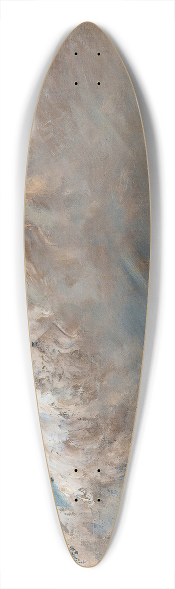 Gustave Courbet - Beach in Normandy 39.3 inch art pintail longboard deck