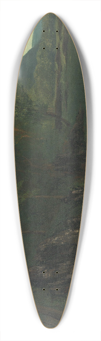 Gustave Courbet - Landscape From Jura 39.3 inch art pintail longboard deck