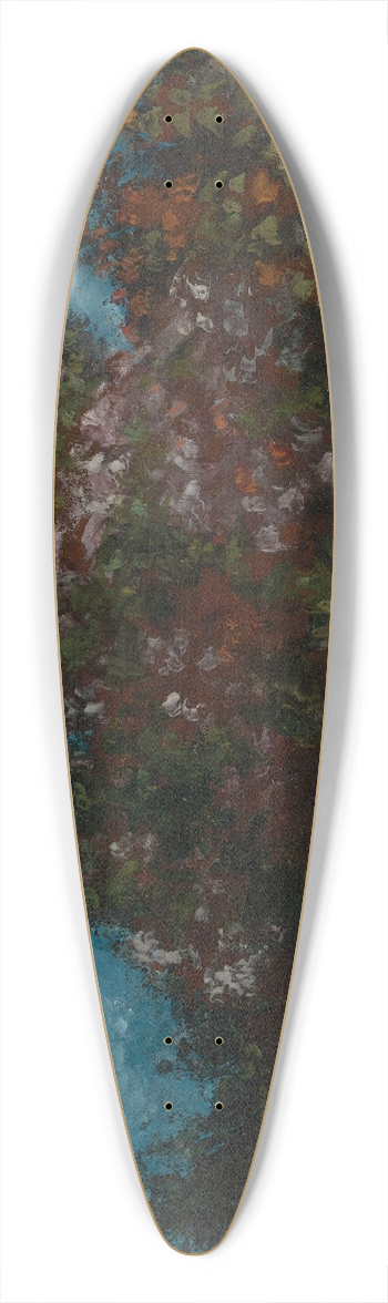 Gustave Courbet - Paysage Avec Massif Fleuri 39.3 inch art pintail longboard deck