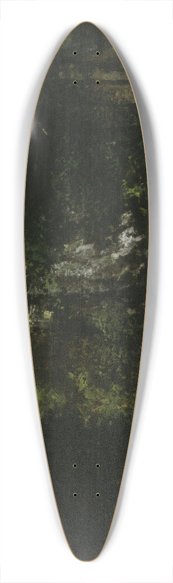 Gustave Courbet - The Brook of Les Puits-Noir 39.3 inch art pintail longboard deck