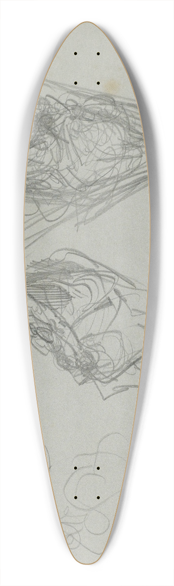 Gustave Dor - Three Studies 39.3 inch art pintail longboard deck