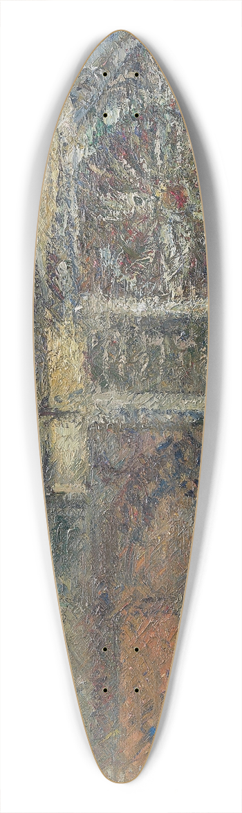 Gustave Loiseau - LEglise de Saint-Jacques, Dieppe 39.3 inch art pintail longboard deck