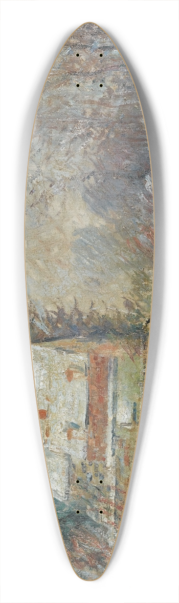 Gustave Loiseau - Maison Au Bord De Leau, Effet De Neige 39.3 inch art pintail longboard deck