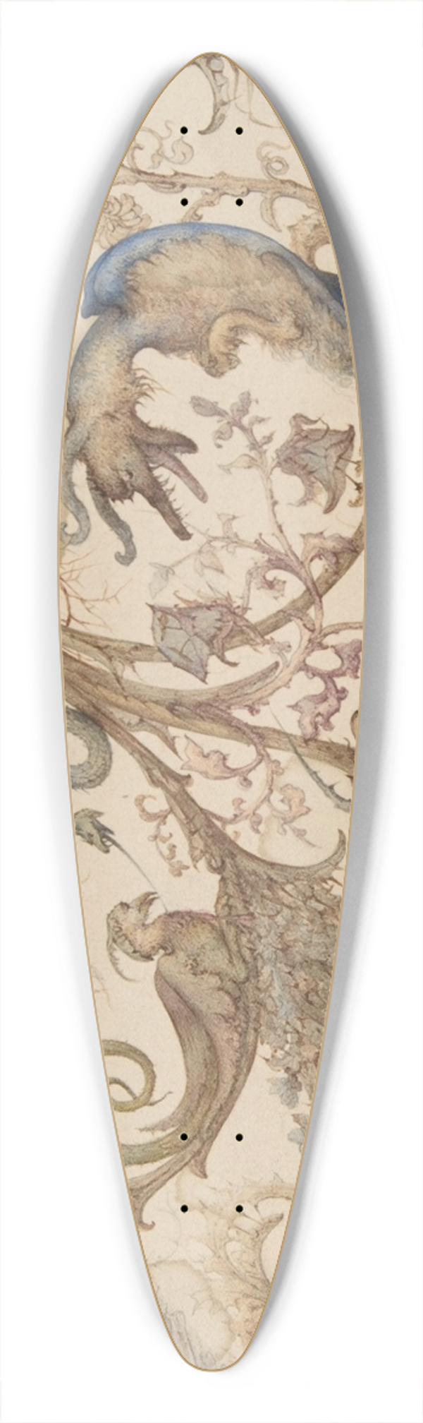 Gustave Moreau - Allegory of Vices 39.3 inch art pintail longboard deck