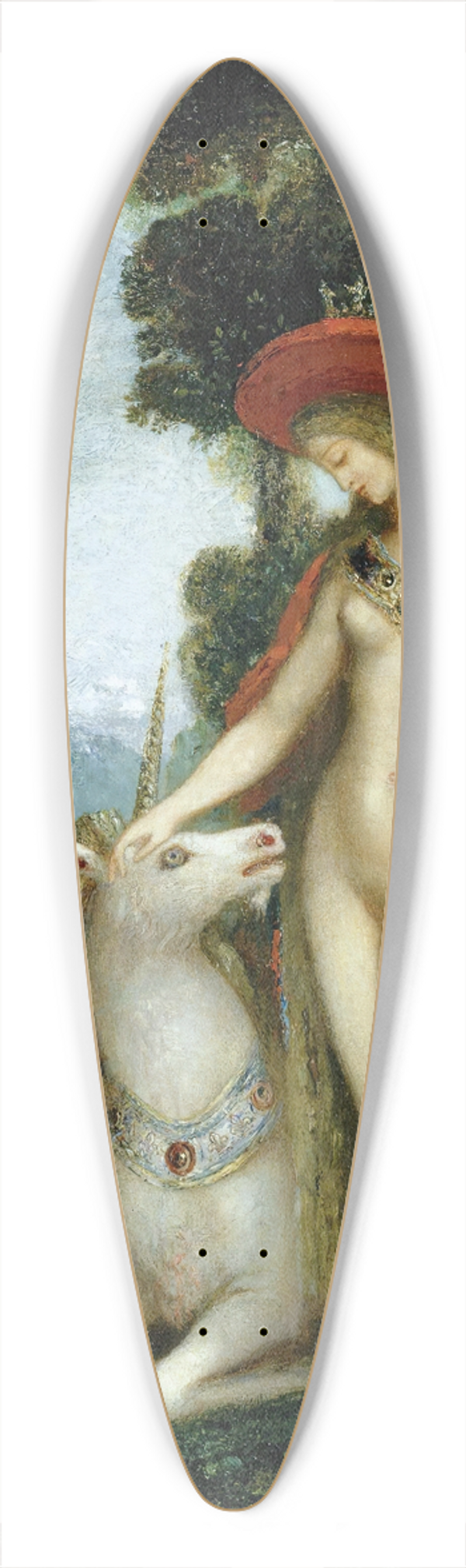 Gustave Moreau - La Licorne 39.3 inch art pintail longboard deck