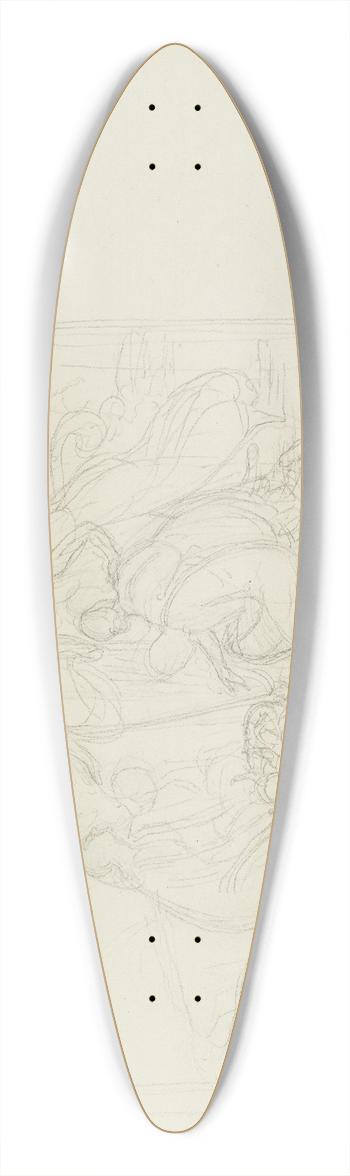 Gustav Heinrich Naecke - Rescue of Moses 39.3 inch art pintail longboard deck