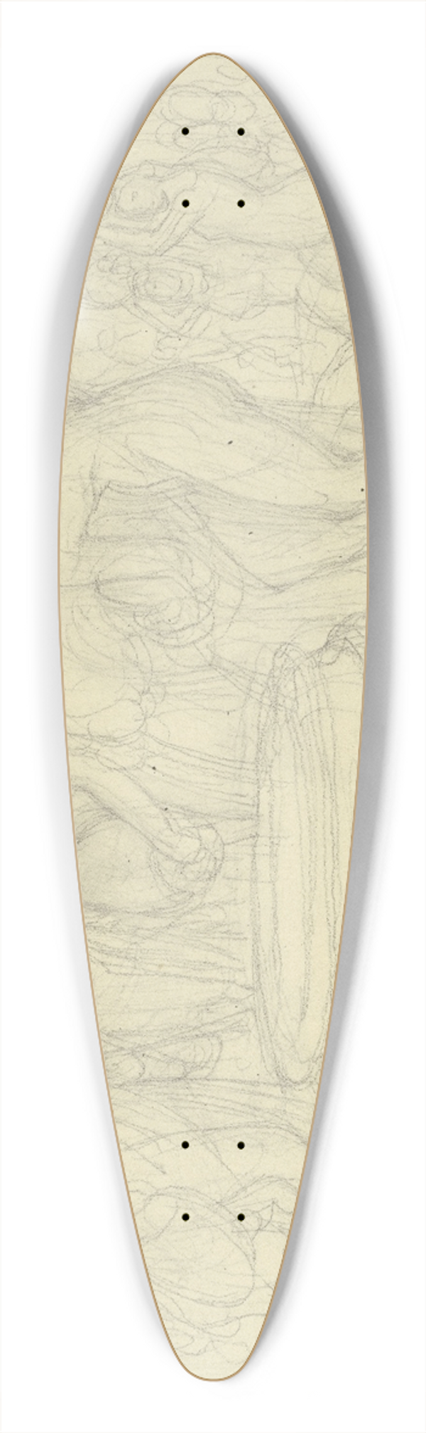 Gustav Heinrich Naecke - The barrel of the Danaides 39.3 inch art pintail longboard deck