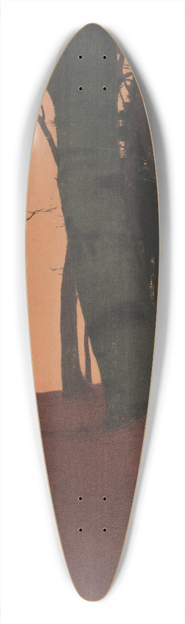 Gustav Kampmann - Abend im Wald 39.3 inch art pintail longboard deck
