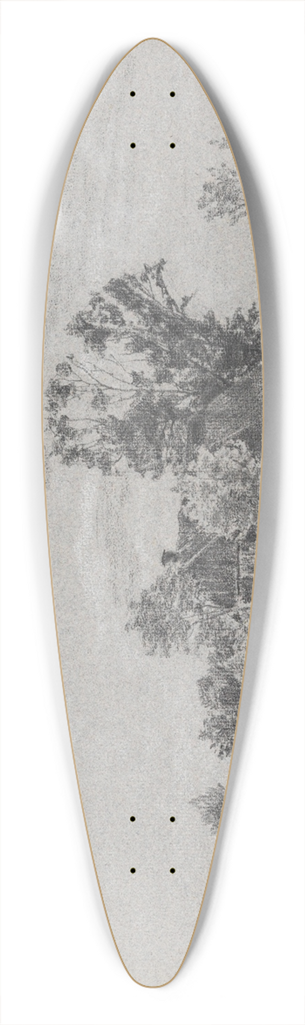 Gustav Kampmann - Bauernhaus in Zustorf 39.3 inch art pintail longboard deck