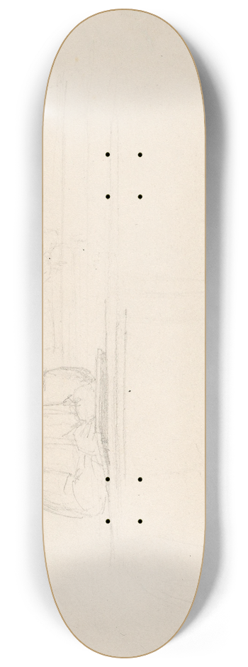 Adolph Tidemand - Ung mann som tegner 8.25 inch art skate deck