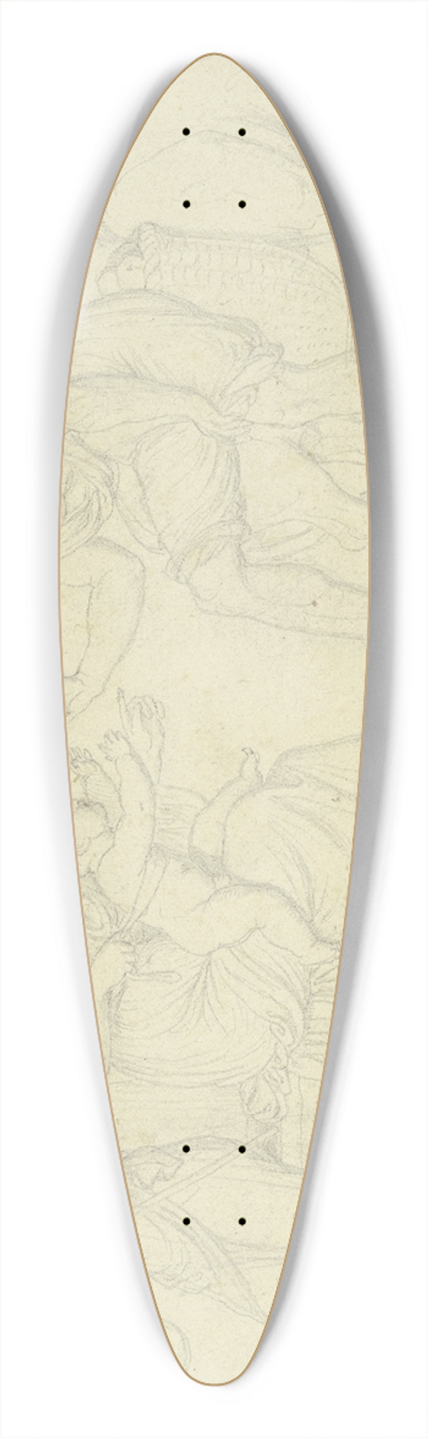 Gustav Kaupert - Ein Bauer reicht einem auf dem Scho der Mutter sitzenden Kind einen Apfel 39.3 inch art pintail longboard deck