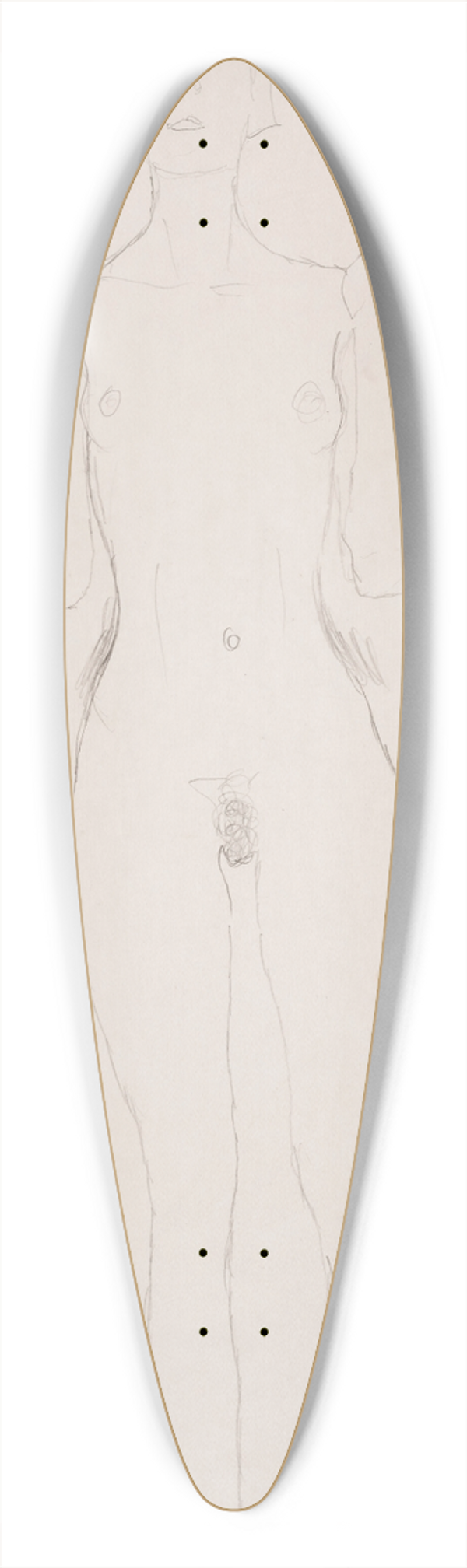 Gustav Klimt - Akt mit erhobenen Unterarmen 39.3 inch art pintail longboard deck