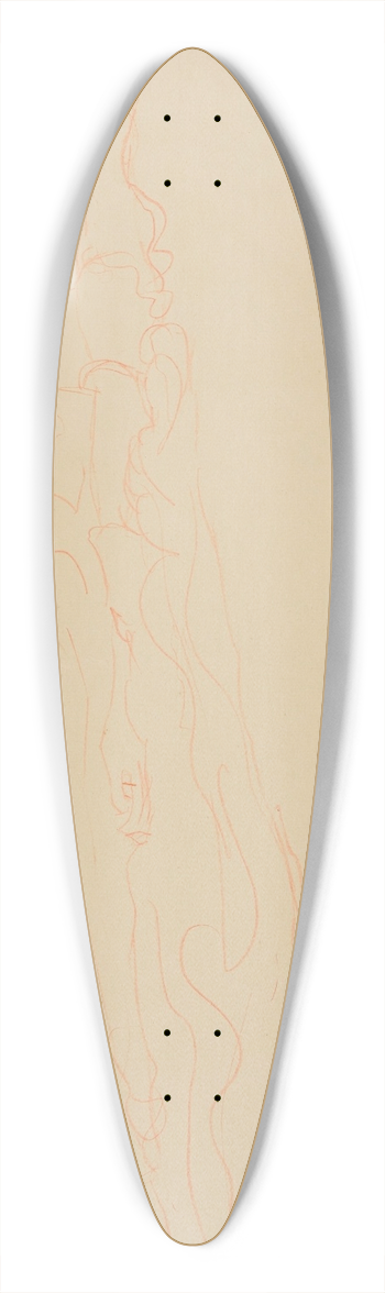 Gustav Klimt - Liegender Halbakt nach rechts 39.3 inch art pintail longboard deck
