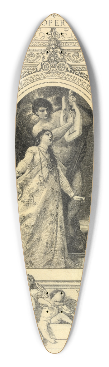 Gustav Klimt - Oper 39.3 inch art pintail longboard deck