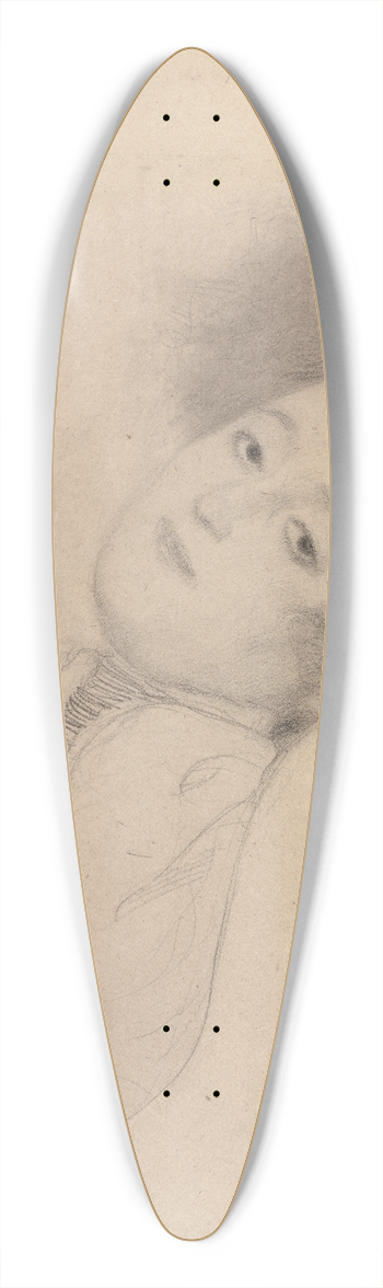 Gustav Klimt - Portrait of a Young Woman Reclining 39.3 inch art pintail longboard deck