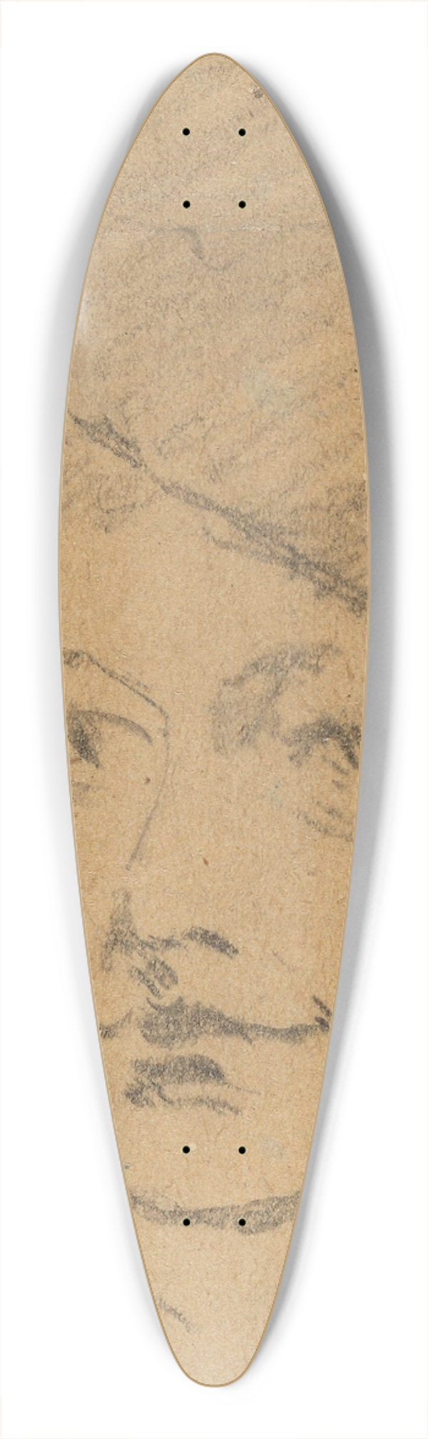 Gustav Wentzel - Young Woman 39.3 inch art pintail longboard deck