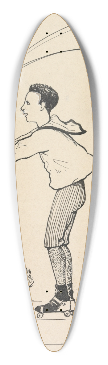 Gust van de Wall Pern - Jongen met etenswaren en hond 39.3 inch art pintail longboard deck