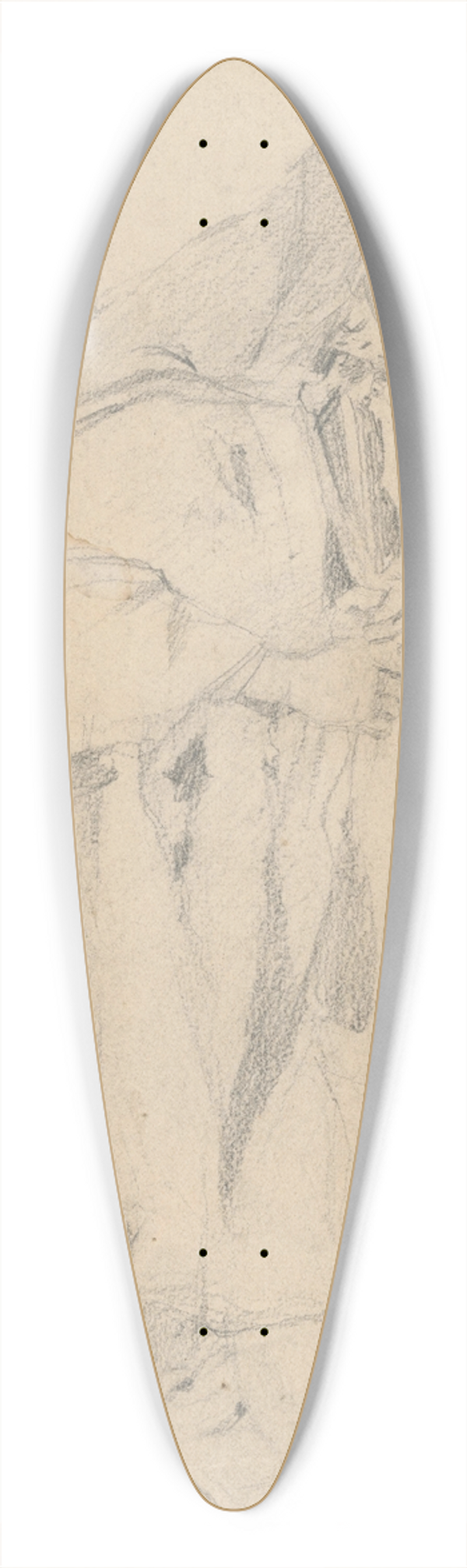 Gustv Mall - Woman with a Hamper (Study of an Old Woman Carrying Twigs) 39.3 inch art pintail longboard deck