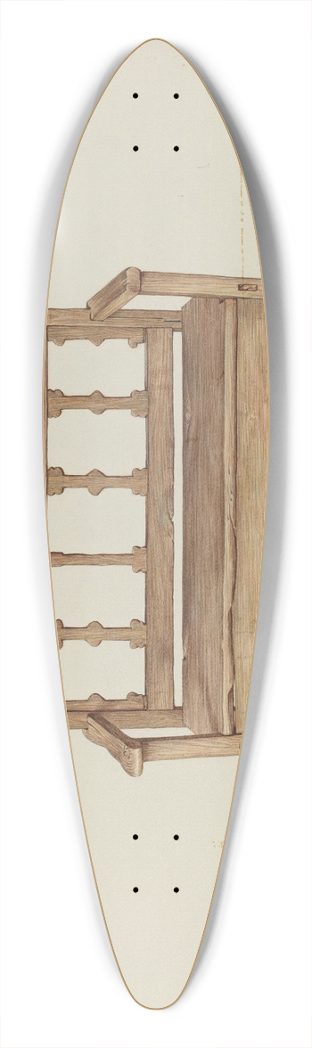 Hal Blakeley - Bench 39.3 inch art pintail longboard deck