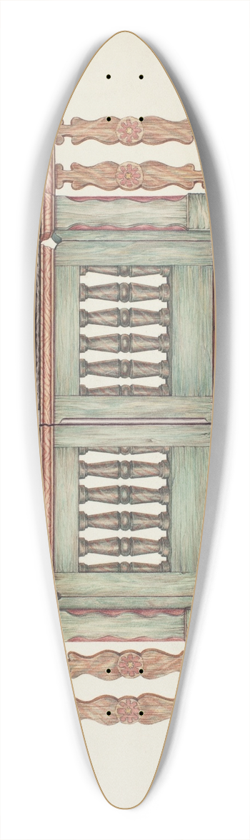 Hal Blakeley - Chancel Railing 39.3 inch art pintail longboard deck