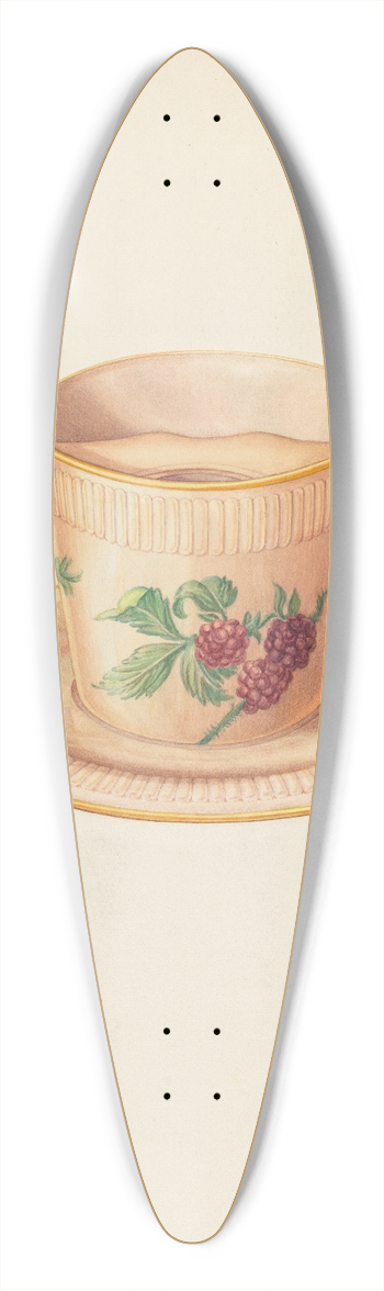 Hal Blakeley - Moustache Cup and Saucer 39.3 inch art pintail longboard deck