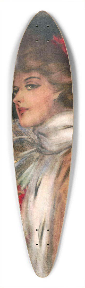 Hamilton King - From Broadway 39.3 inch art pintail longboard deck