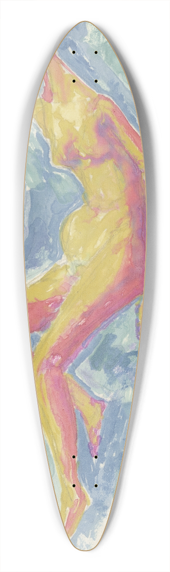 Hanns Ludwig Katz - Female nude 39.3 inch art pintail longboard deck