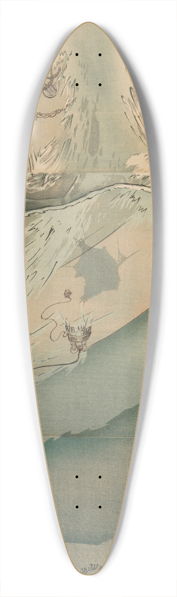 Hanpo - The Eighth Attack on Port Arthur; The Flagship of Russia Struck our Buoyant Mine and Sank Instantly, and Vice Admiral Makarov Drowned 39.3 inch art pintail longboard deck